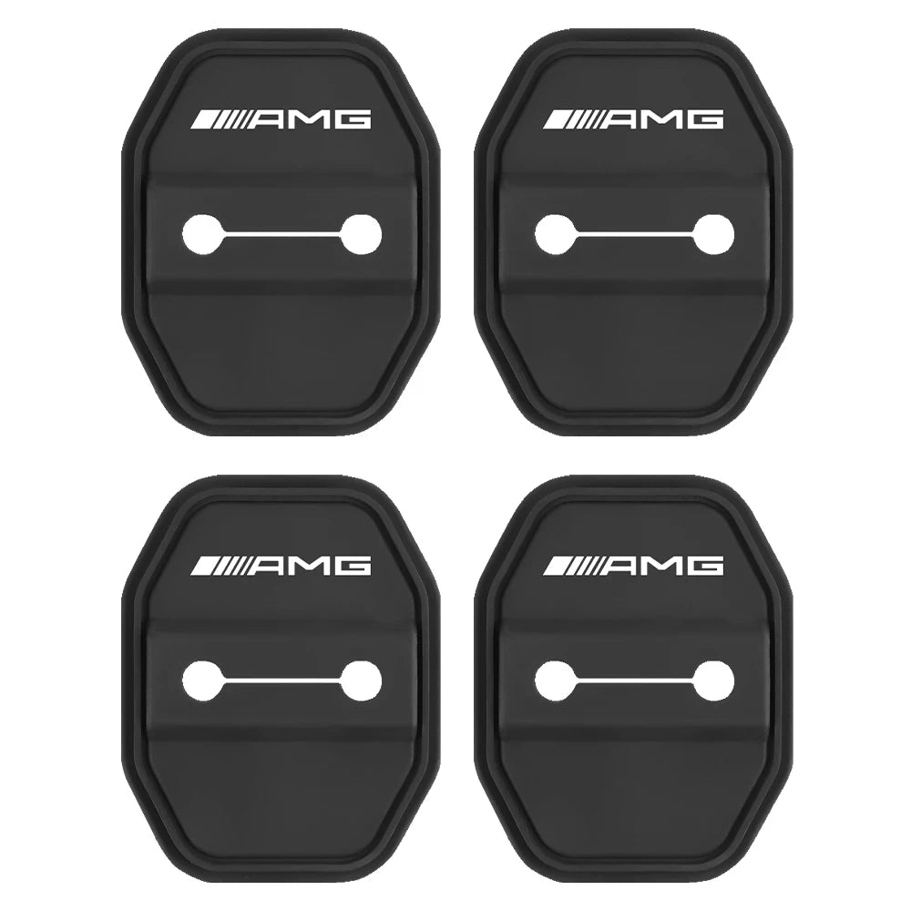 2/4pcs Silicone Car Door Lock Buckle Protector Cover For Mercedes Benz A B C E M R G S Class Exclusive AMG W108 W124 W126 W140
