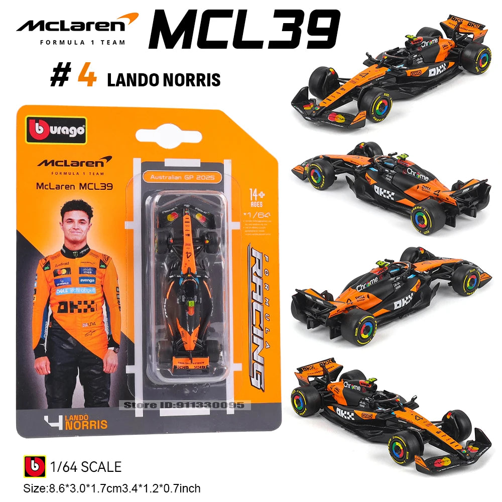 Bburago 1:64 2025 F1 Scuderia Ferrari HP SF25 #16 Leclerc #44 Hamilton Alloy Car Die Cast Model Toy Collectible