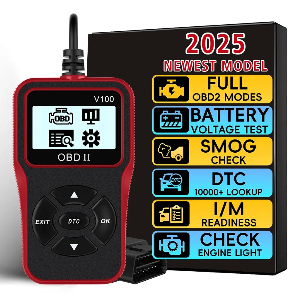 Digital Display V100 OBD2 Code Reader OBDII EOBD Auto Accessories Universal 16 Pin Car Diagnostic Tools OBD 2 Scanner