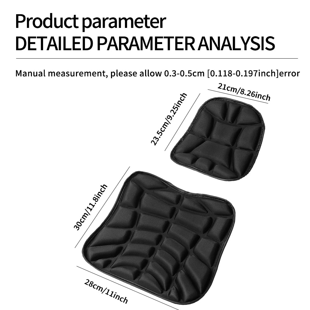 set Motorcycle Fit for Seat Pad 3D Comfort Gel Cushion Fit for Seat Breathable Motor Universal Shock Absorbing Fit for Seat Cove