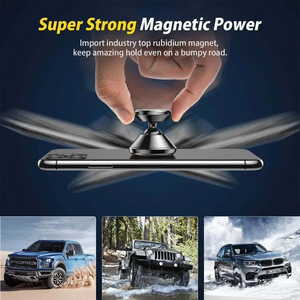 360° Adjustable Magnetic Phone Dashboard Wall Mounted Car Magnet Sticker Stable Support Holder for iPhone Xiaomi Huawei Samsung