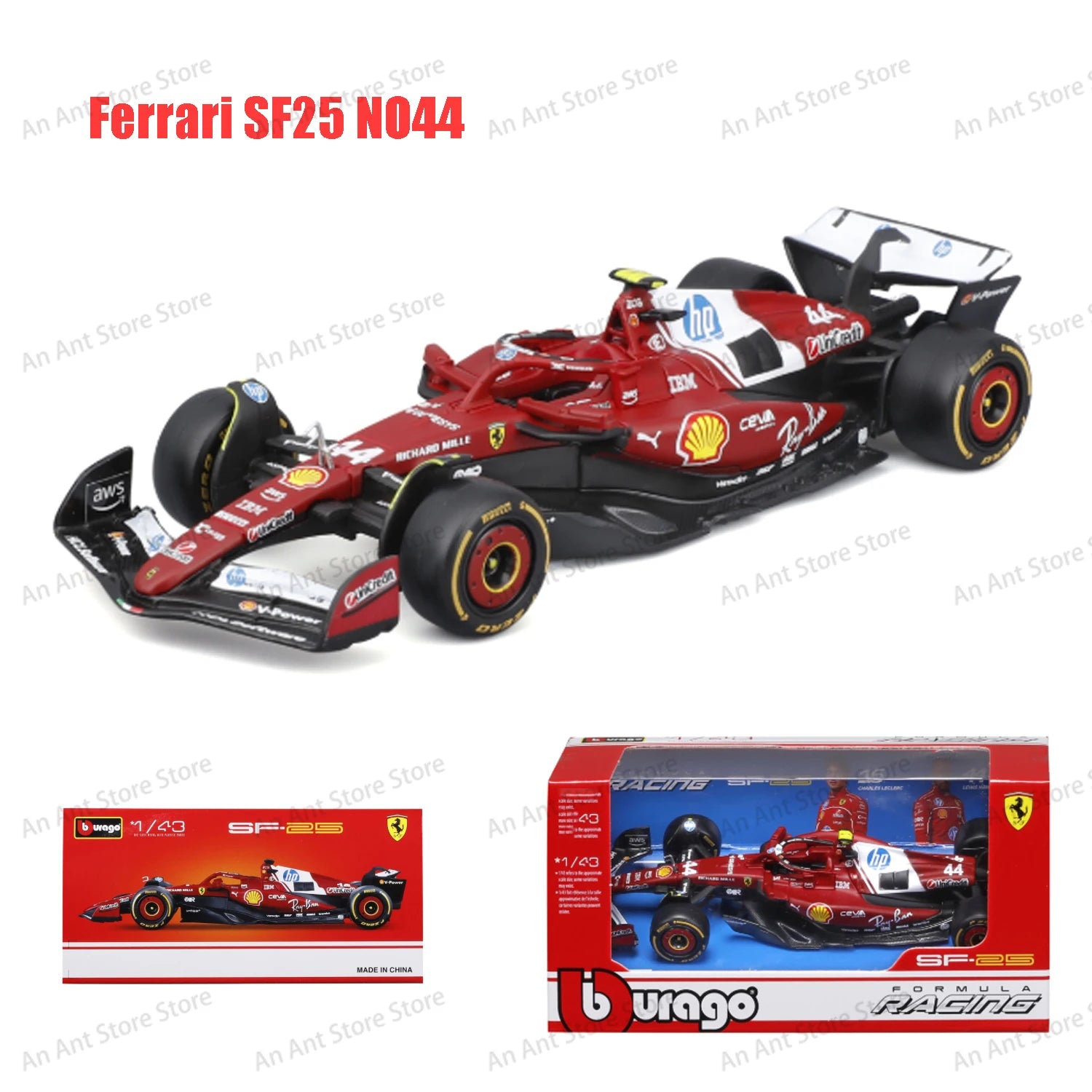 Bburago 1:43 McLaren Mcl38 #4  F1 Formula Alpine A525 Model Car Ferrari SF25 2025 Mercedes W16 Red Bull RB21 AMR25 Christmas gif