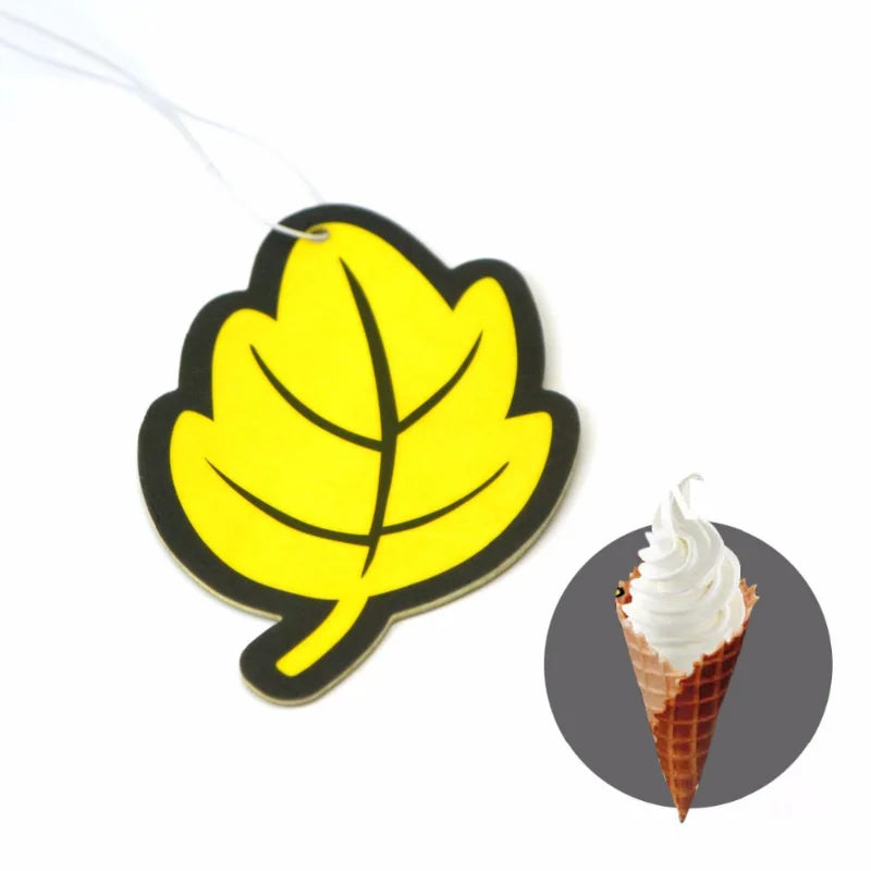 6PCS/3PCScar accessories interior Car Air Freshener Natural scented tea paper Auto Hanging Vanilla perfume fragrance Leaf Shape