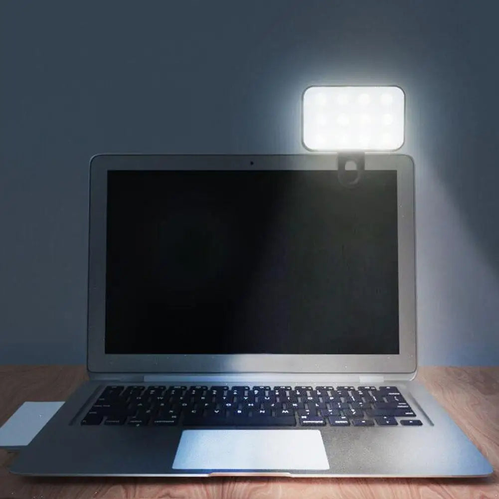 Portable Mini LED Selfie Fill Light 3 Modes Adjustable Brightness Rechargeable Lamp For Mobile Phone Computer Live Video Light
