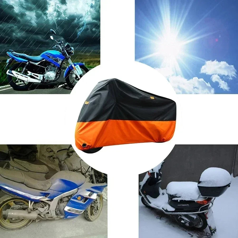Motorcycle Thick 190T Waterproof Universal Outdoor Uv Electric Bike Protective Motorbike Dust Rain Sunshade Cover for All Season