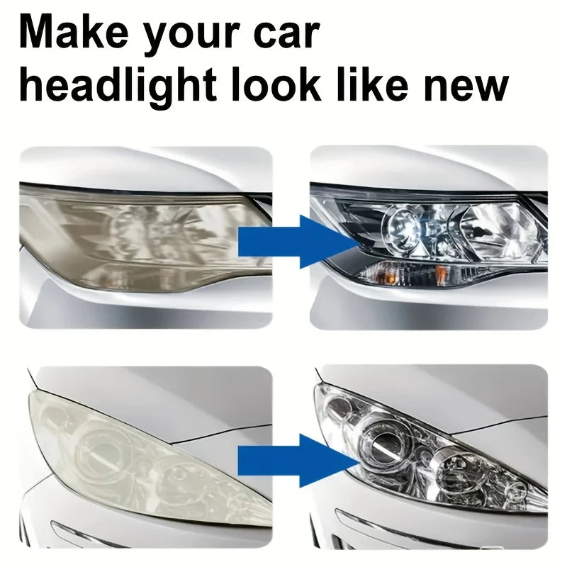 Car Headlight Restoration Polishing Kits Headlamp Scratch Remover Repair Cleaning Paste Remove Oxidation Headlight Polish Liquid