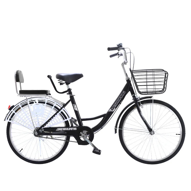 WolFAce 22 Inch/24 Inch/26 Inch Carbon Steel Frame Adult Bicycle Student Scooter Princess Bicycle Ordinary Pedal Road Bicycle