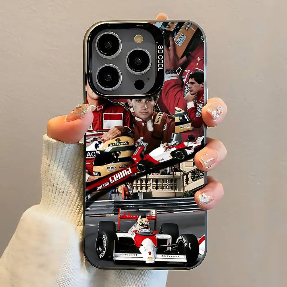 A-Ayrton Driver S-Senna Phone Case For iPhone 16,15,14,13,12,11,Pro,Max,Plus,Mini,SE Anti Fall Black Matte Hard Bumper