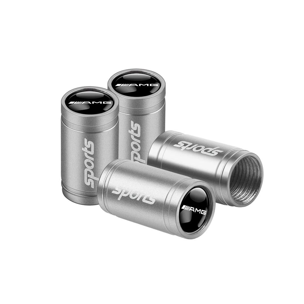 4pcs Metal Car Wheel Tire Valve Caps Stem Cover For Mercedes Benz AMG A B C E M R G S Class GLA GL CLA CES CLS SLK GLK CLK GLC