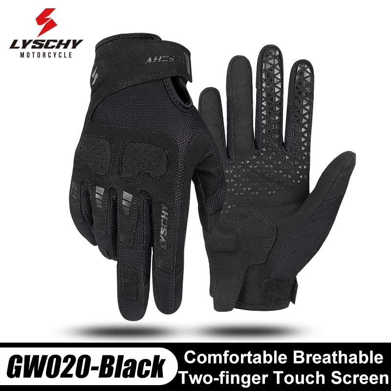 LYSCHY Motorcycle Gloves Winter Warm Full Finger Motorbike Gloves Abrasion Resistant Luvas Touch Screen Motocross Bike Guantes