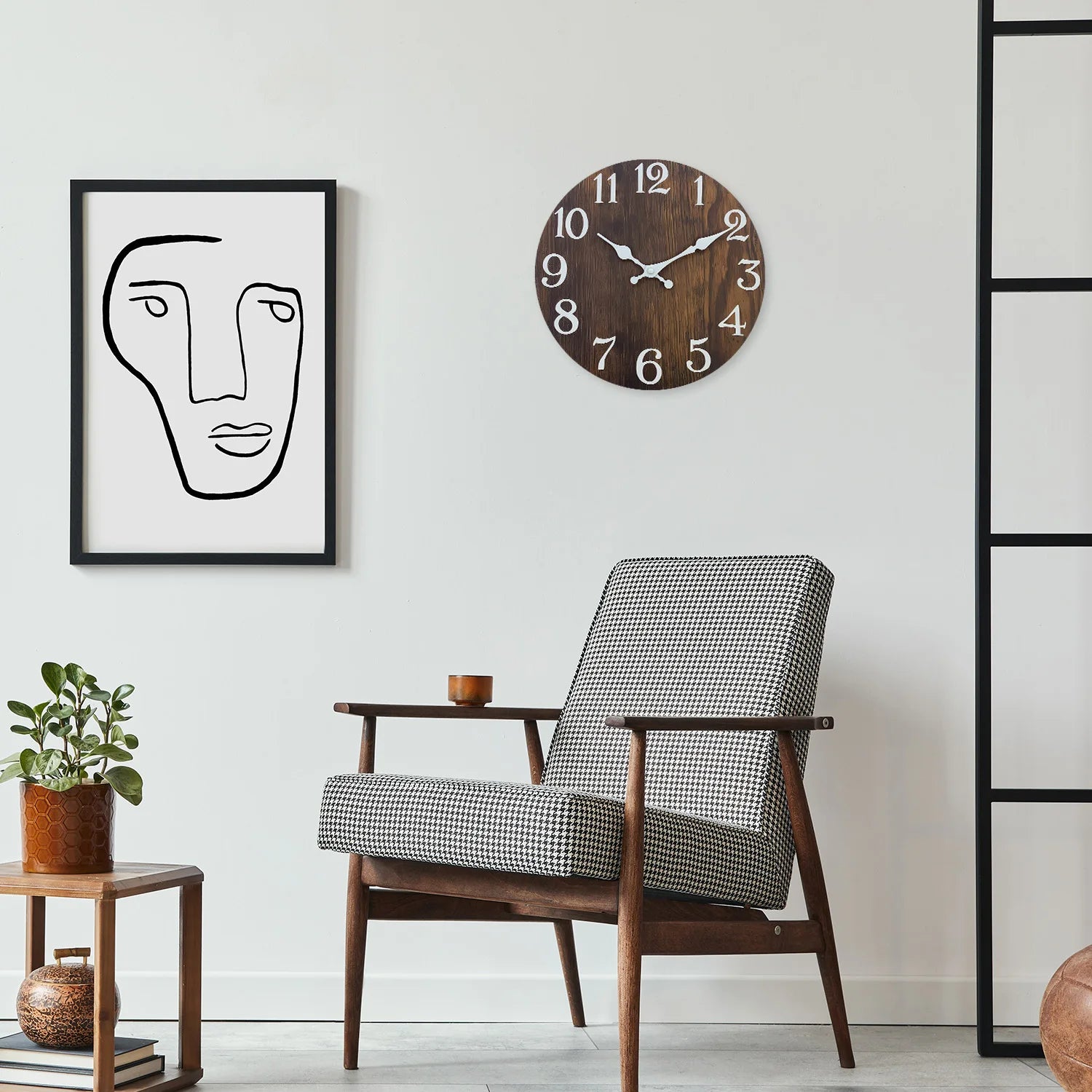 Retro Wood Grain Pattern Wooden Wall Clock Living Room Bedroom Kitchen Home Decoration Wall Clock Silent Quartz Clock Holiday Gift 10 Inches 12 Inches 14inch 16inch (No Battery)