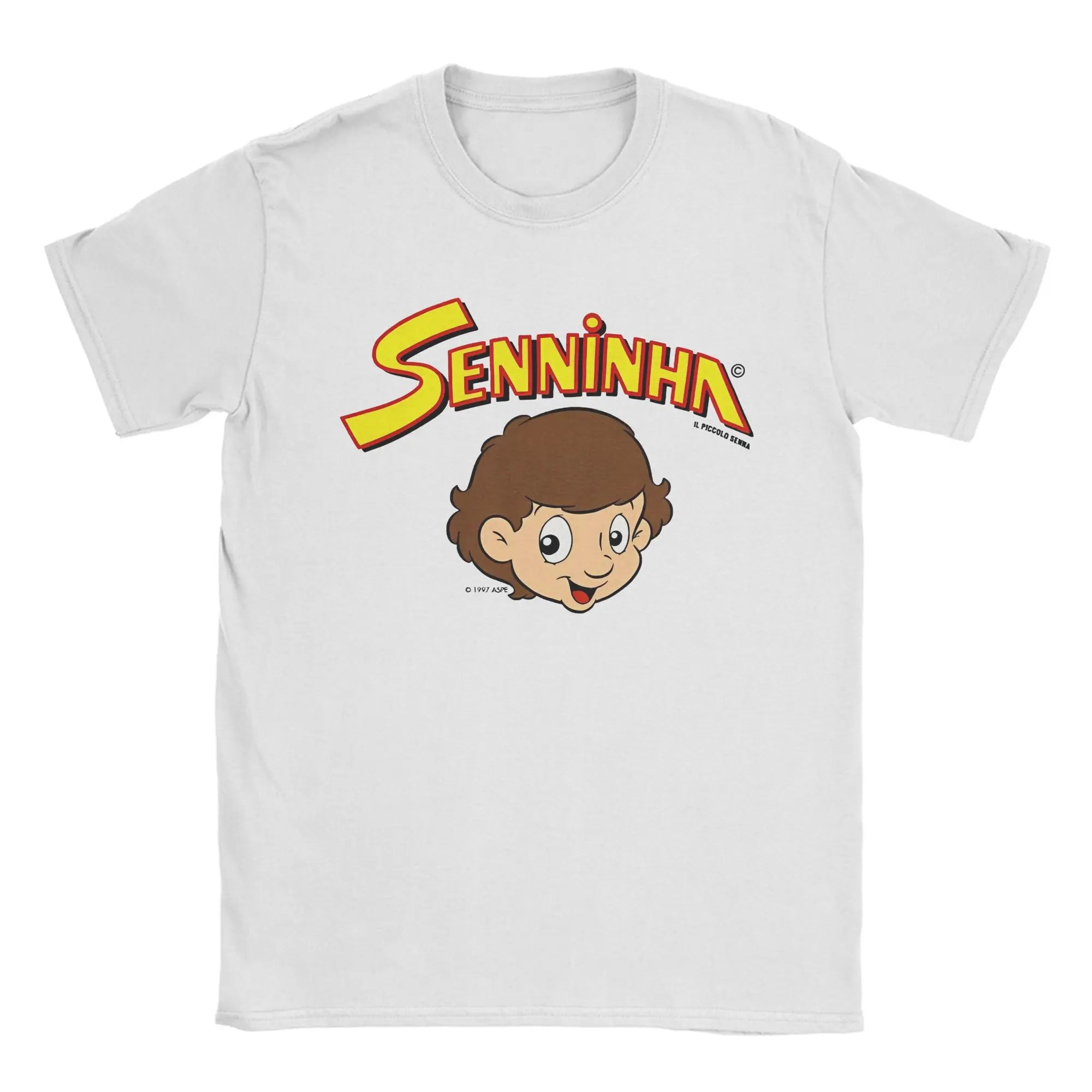 Senninha 1997 Ayrton Senna Tee Shirt Short Sleeve Round Neck Tops Kid Adult Men's Tshirt Parent child children's Cotton T shirt