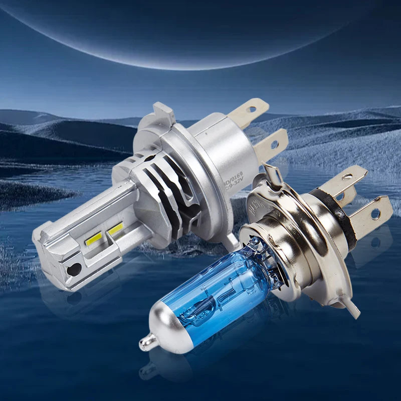 1Pcs H4 LED Motorcycle Headlight Bulb CSP for Car Motorcycle H4 9003 HB2 LED Hi/Lo High and Low Beam Motorbike Headlamp 12V 24V