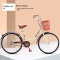 WolFAce 22 Inch/24 Inch/26 Inch Carbon Steel Frame Adult Bicycle Student Scooter Princess Bicycle Ordinary Pedal Road Bicycle