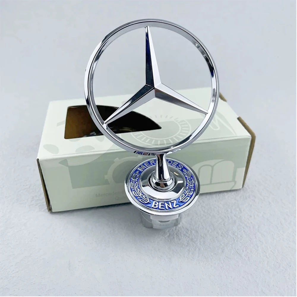 1Pcs 44mm Car Engine Hood Emblem Front Bonnet Accessories For Mercedes Benz AMG W204 W205 W203 W211 W212 W213 W201 W210 W124