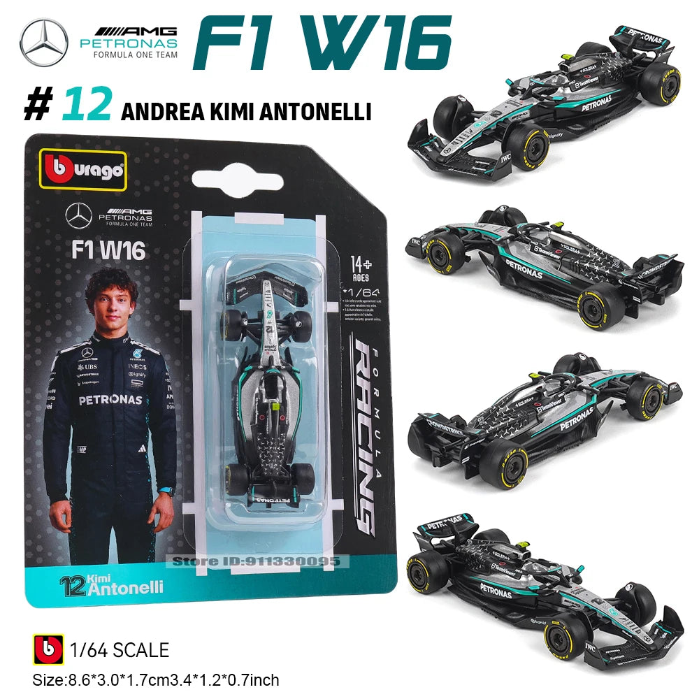 Bburago 1:64 2025 F1 Scuderia Ferrari HP SF25 #16 Leclerc #44 Hamilton Alloy Car Die Cast Model Toy Collectible