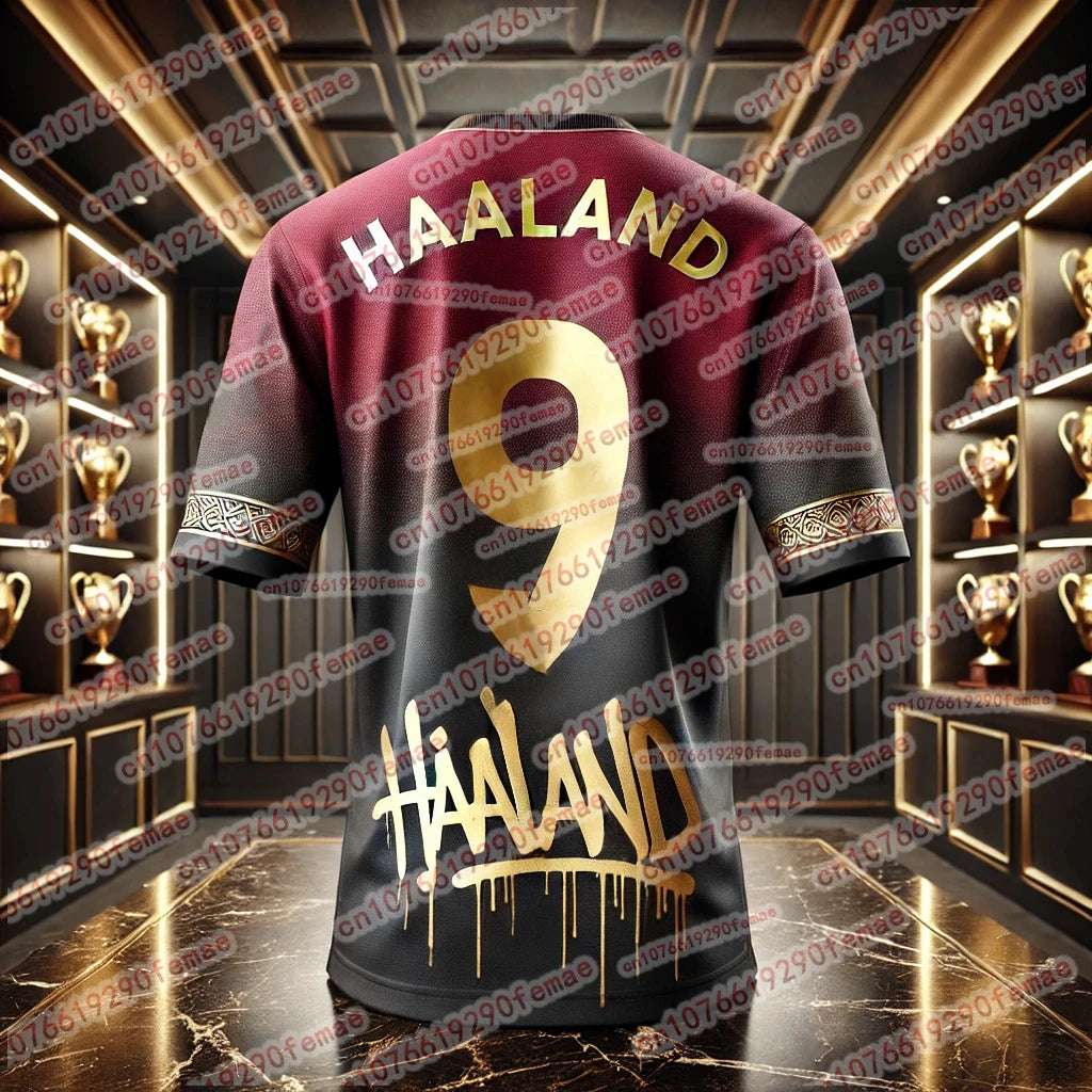Premium Haaland Special Edition Fan Jersey – Luxury Printed Quick Drying Sports Shirt for Men,Outdoor Fashion T-shirt