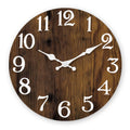 Retro Wood Grain Pattern Wooden Wall Clock Living Room Bedroom Kitchen Home Decoration Wall Clock Silent Quartz Clock Holiday Gift 10 Inches 12 Inches 14inch 16inch (No Battery)
