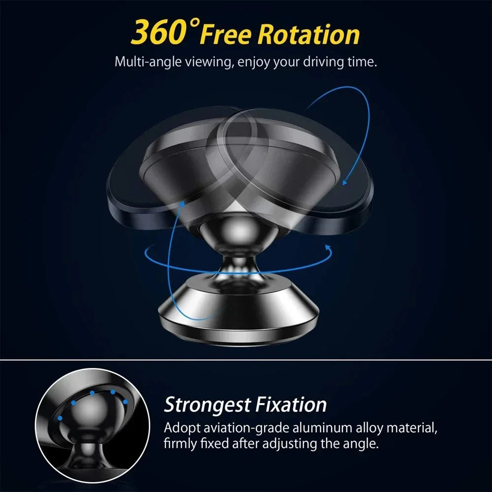360° Adjustable Magnetic Phone Dashboard Wall Mounted Car Magnet Sticker Stable Support Holder for iPhone Xiaomi Huawei Samsung