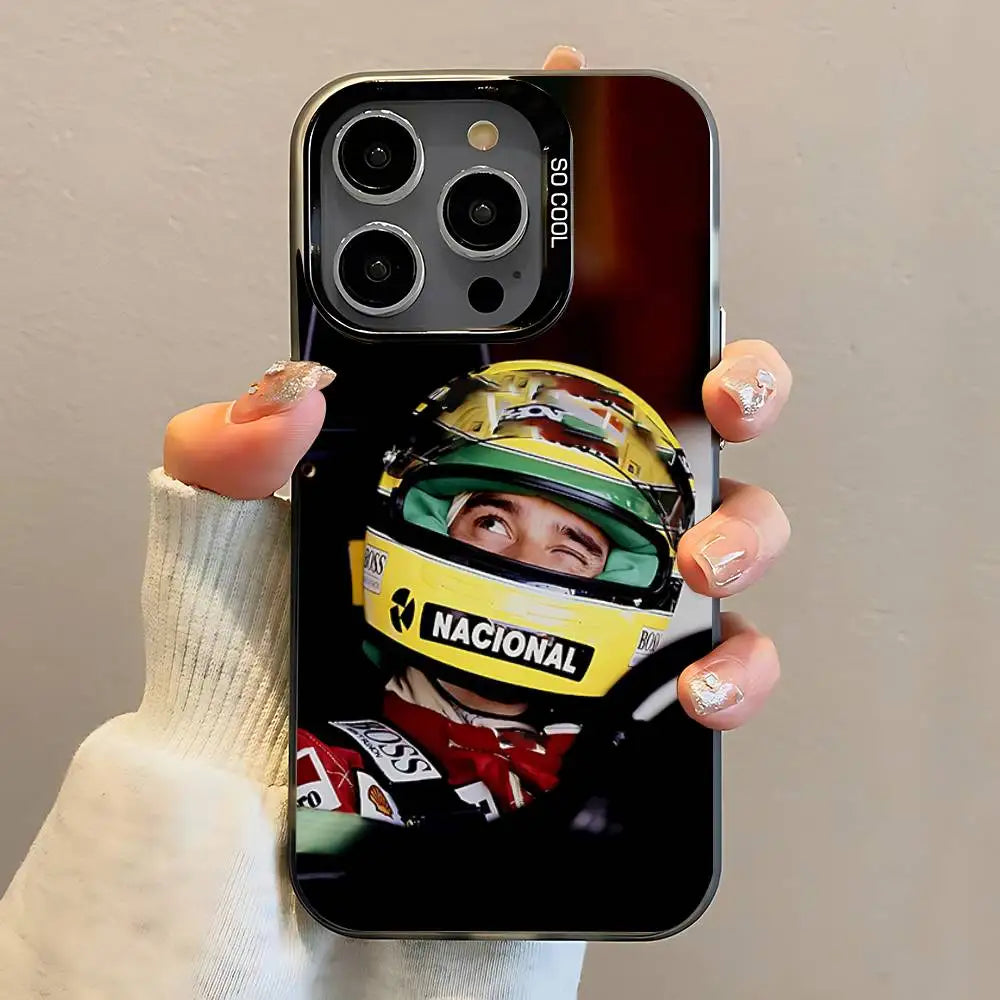 A-Ayrton Driver S-Senna Phone Case For iPhone 16,15,14,13,12,11,Pro,Max,Plus,Mini,SE Anti Fall Black Matte Hard Bumper