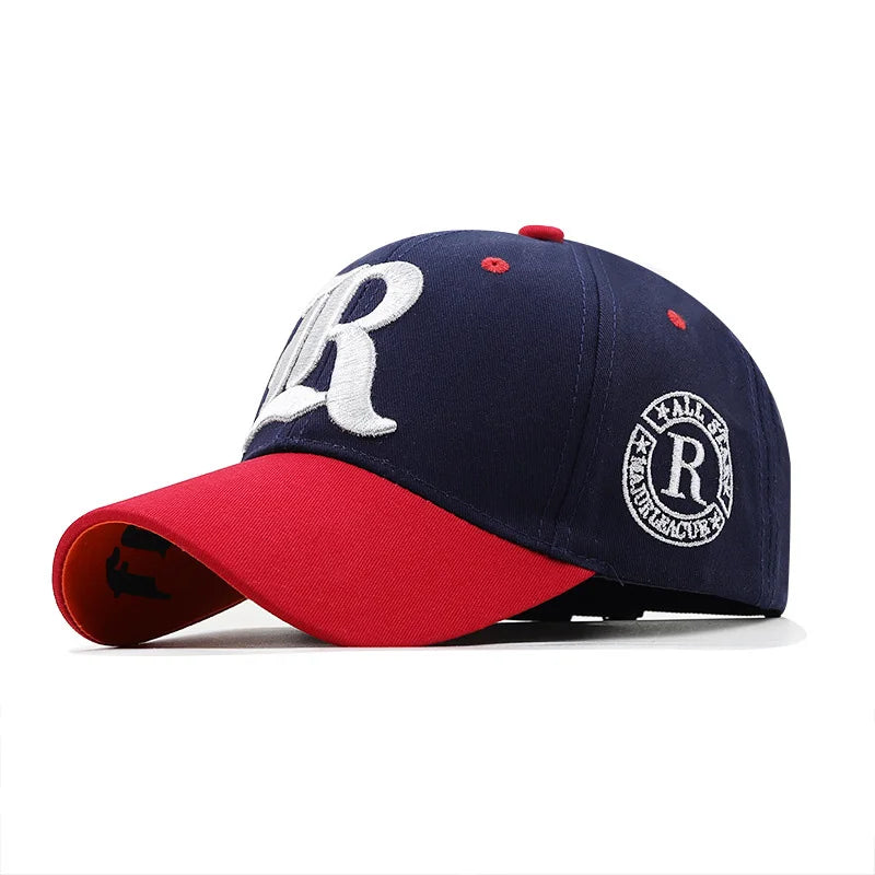 1PC Summer fishing baseball cap for men and women, embroidered letter embroidered sun protection cap