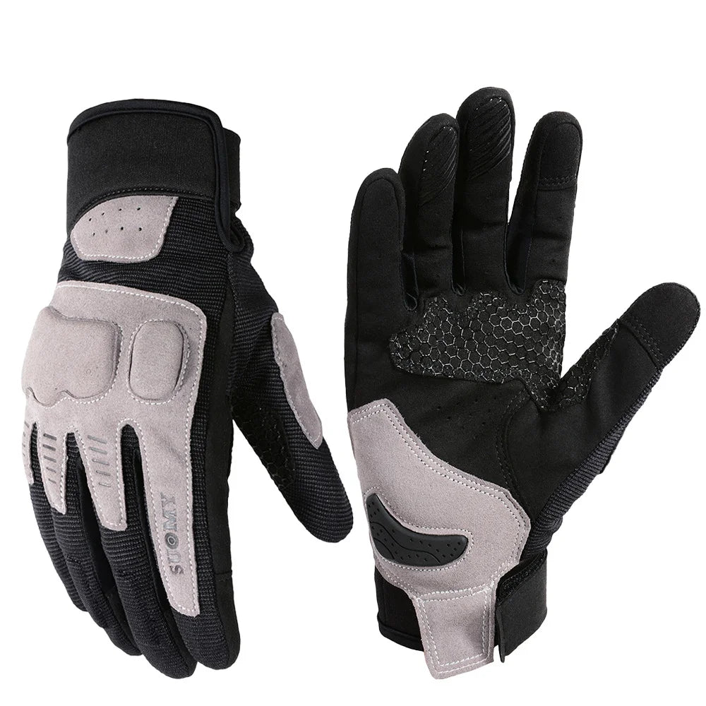 SUOMY Winter Waterproof Motorcycle Gloves Men Women Spring Autumn Motocross Biker Gloves Touch Screen Moto Cycling Gloves