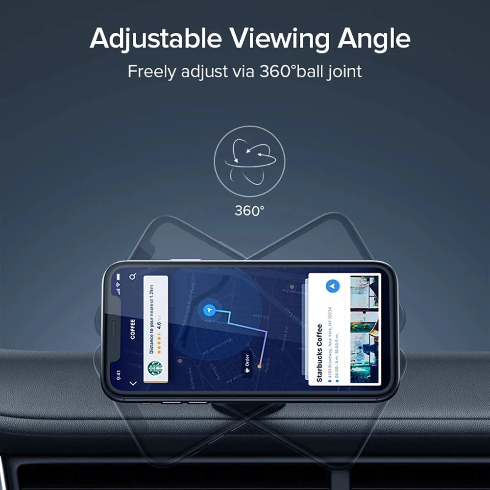 360° Adjustable Magnetic Phone Dashboard Wall Mounted Car Magnet Sticker Stable Support Holder for iPhone Xiaomi Huawei Samsung