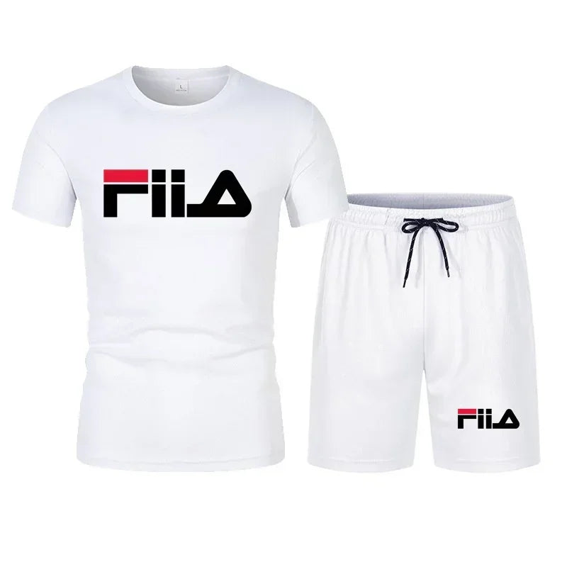 2026 hot men's short sleeved casual summer sportswear breathable mesh short sleeved T-shirt suit
